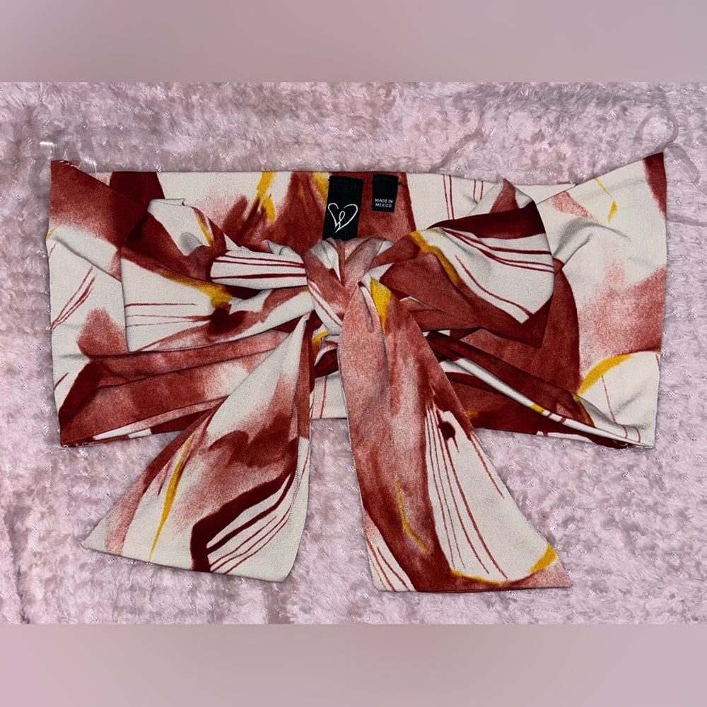 Island Time Floral Cropped Tube Top (Never Worn)